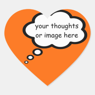 customize thought cartoon balloon heart sticker