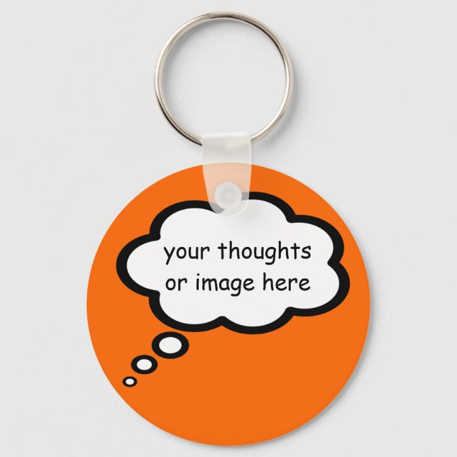 customize thought cartoon balloon keychain (Front)