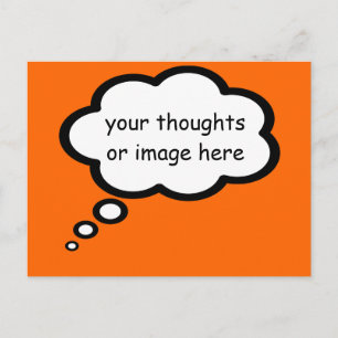 customize thought cartoon balloon postcard