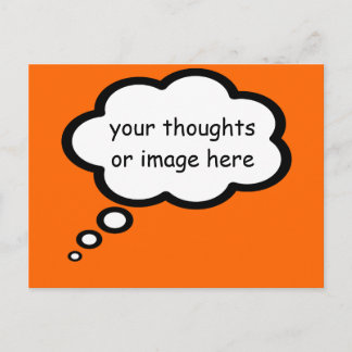 customize thought cartoon balloon postcard