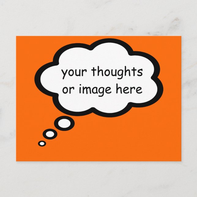 customize thought cartoon balloon postcard (Front)