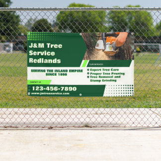 Customize Tree Service Arborist Stump Grinder Fenc Banner