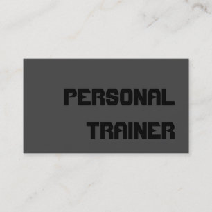 Customize Trendy Grey Fitness Sport Business Card