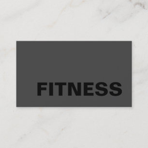 Customize Trendy Grey Fitness Sport Business Card