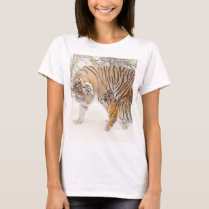 Customize Trendy Modern Elegant Tigers Template T-Shirt