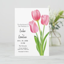 Customize Tulip Elegant Wedding Invitation
