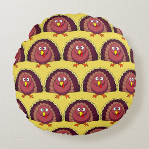 Customize Turkey Round Pillow