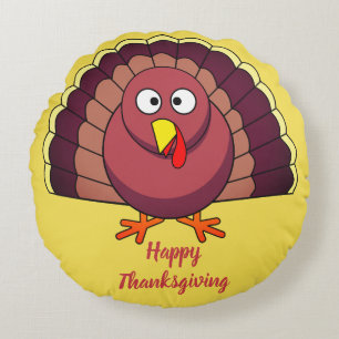 Customize Turkey Round Pillow