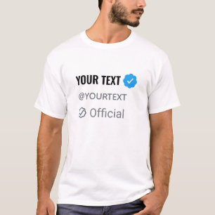 Customize Twitter Profile (Personalized Username)  T-Shirt