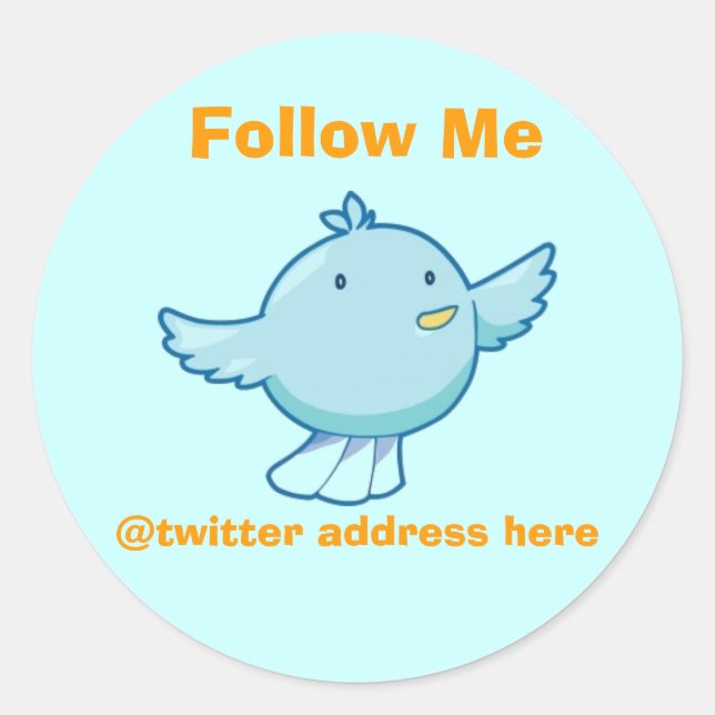 Customize Twitter Sticker (Front)