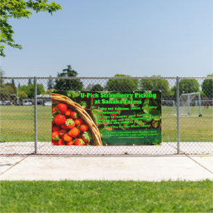 Customize U-Pick Strawberry Farm Berry Picking Banner