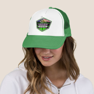 Customize USA Flag Patriotic Lawn Care Service Trucker Hat