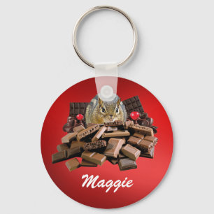 Customize Valentine’s Day Chocolate Chipmunk Keychain