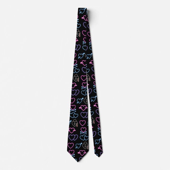 Customize Valentine's Hearts Party Tie (Front)