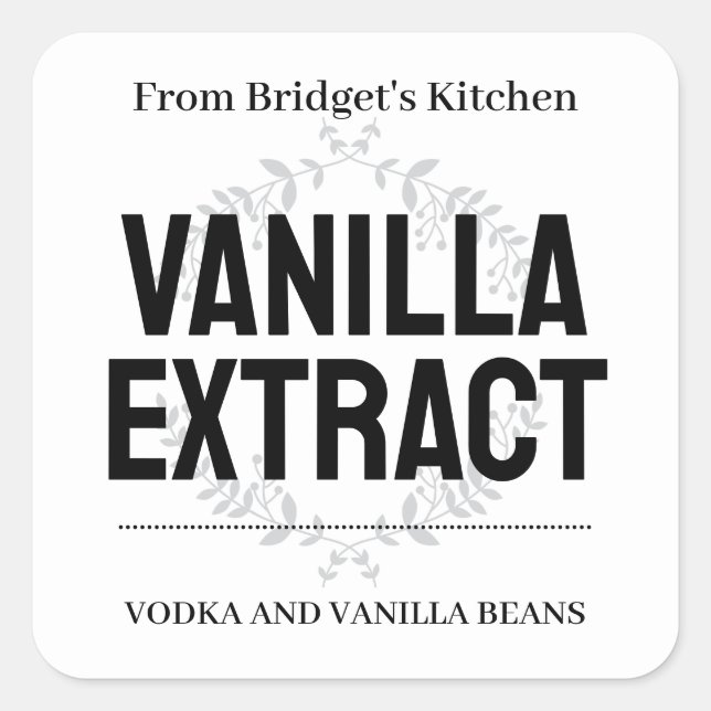 Customize Vanilla Extract label VE011_01sqv2 (Front)