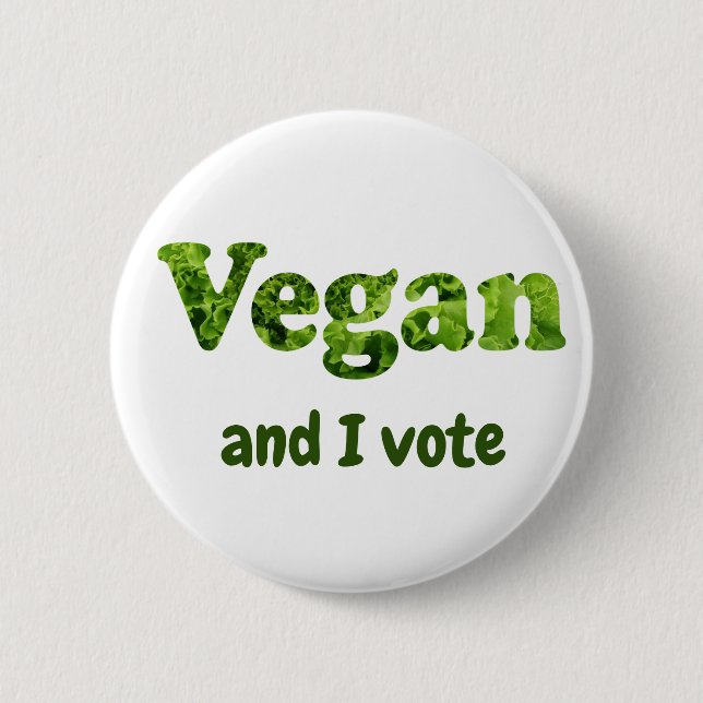 Customize Vegan Activist Voter 2 Inch Round Button (Front)