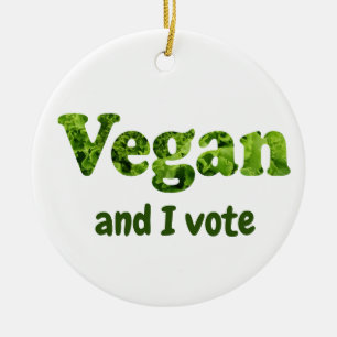Customize Vegan Activist Voter Ceramic Ornament