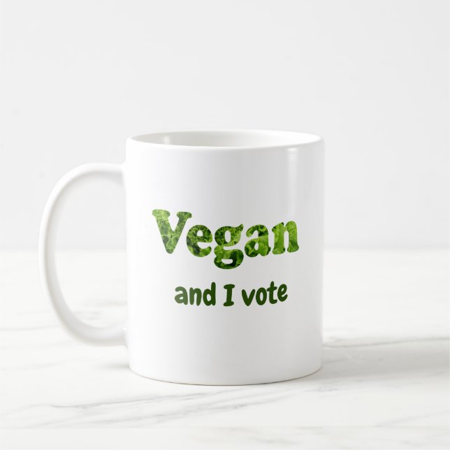 Customize Vegan Activist Voter Coffee Mug (Left)
