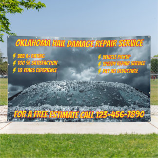 Customize Vehicle Hail Damage Repair Business Larg Banner