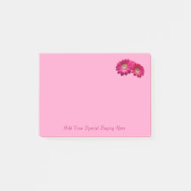 Customize Vibrant Rose Pink Gerbera Daisy Notepad