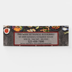 Customize Vietnamese Restaurant Large Wall Banner