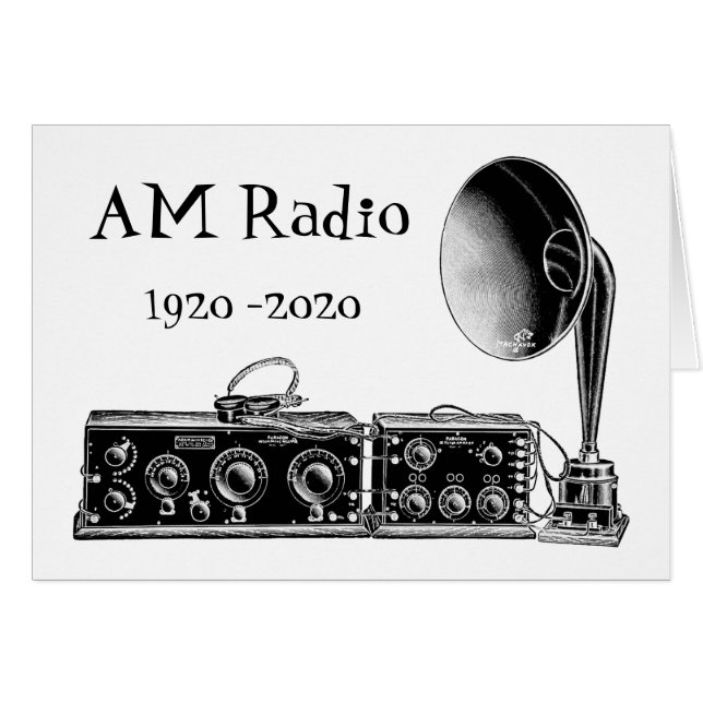 Customize Vintage AM Radio Receiver (Front Horizontal)