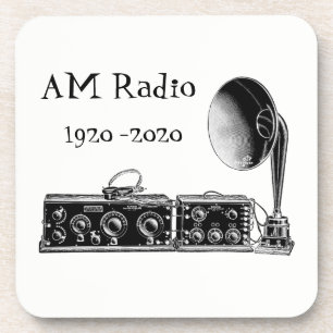 Customize Vintage AM Radio Receiver Coaster