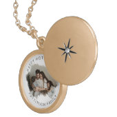 Customize Vintage Elegant Photo and Text Necklace (Front Right)