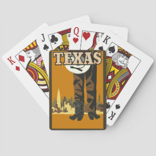Customize Vintage Texas Poster Playing Cards