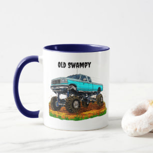 Customize Vintage Truck With Huge Lift On The Dirt Mug