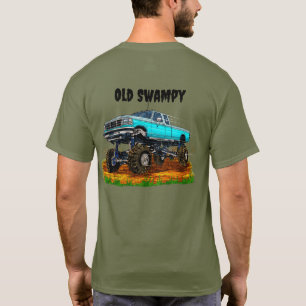 Customize Vintage Truck With Huge Lift On The Dirt T-Shirt