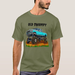 Customize Vintage Truck With Huge Lift On The Dirt T-Shirt