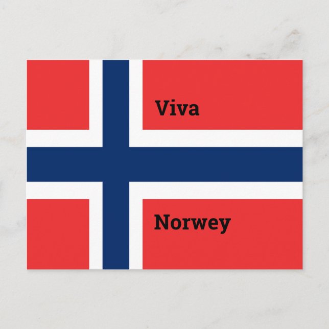 Customize Viva Norway Flag Postcard (Front)