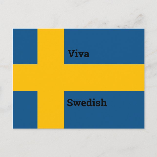 Customize Viva Swedish Flag Design Postcard (Front)