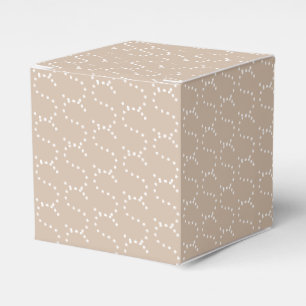 Customize w/Initial, White Letter, beige gift Favor Box