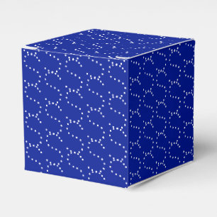 Customize w/Initial, White Letter, cobalt blue Favor Box