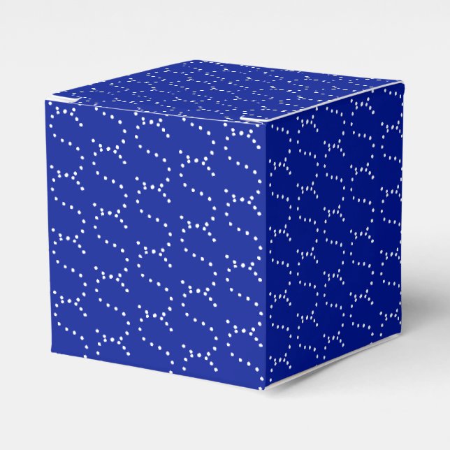 Customize w/Initial, White Letter, cobalt blue Favor Box (Front Side)