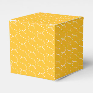 Customize w/Initial, White Letter golden yellow Favor Box