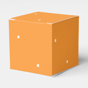 Customize w/Initial White Letter Number saffron Favor Box