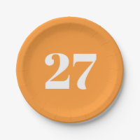 Customize w/Initial White Letter Number Saffron
