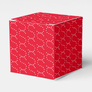 Customize w/Initial, White Letter, red gift Favor Box