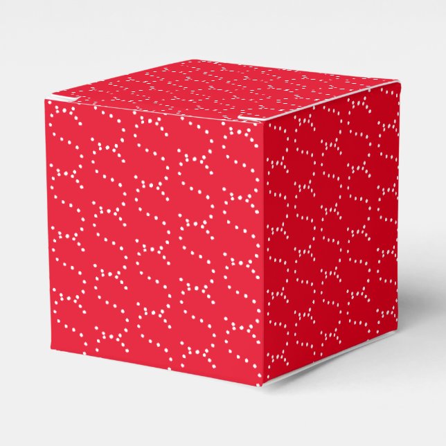 Customize w/Initial, White Letter, red gift Favor Box (Front Side)