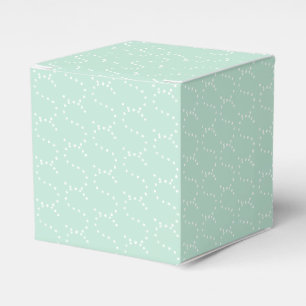 Customize w/Initial, White Letter seafoam green Favor Box