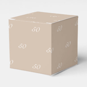 Customize w/Initial White monogram beige gift Favor Box
