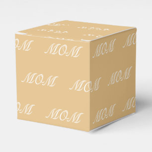 Customize w/Initial White monogram camel gift Favor Box