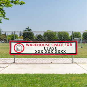 Customize Warehouse Space For Lease Fence Large Banner