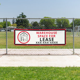 Customize Warehouse Space For Lease Fence Large Banner