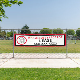 Customize Warehouse Space For Lease Fence Large Banner
