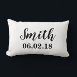 Customize Wedding Date Bedroom Pillow<br><div class="desc">Customize our pillow with your wedding date.  Great gift idea for newlyweds.</div>