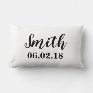 Customize Wedding Date Bedroom Pillow